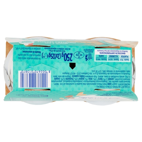 Yogurt Cremoso con 5 Cereali, 2x125 g